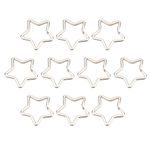 10Pcs Key Rings, Star Shaped Key Rings Metal Key Rings Keychains Rings Split Key Rings Flat Key Rings Crafts Keychain Key Rings for Home Car Keys