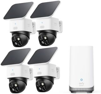 eufy Security SoloCam S340 4-Cam Kit (HomeBase S380), Solar Security Camera, Wireless Outdoor Camera, 360° Pan and Tilt Surveillance, No Blind Spots, 2.4 GHz Wi-Fi, No Monthly Fee