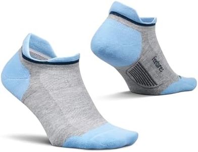 Feetures Elite Golf Max Cushion No Show Tab Ankle Socks - Sport Sock with Targeted Compression - Iron Gray, L (1 Pair)