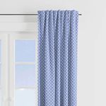 Bacati Blue Pin Dots Curtain Panel