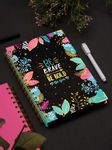 Doodle Undated Daily Planner | A5 Hard Cover | Wiro Bound | 192 Ruled Pages | 80 GSM | Lay Flat Design | Metal Corners | Plan your day, To do List- (Wonderfully You)