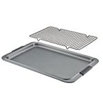 Anolon Advanced Nonstick Bakeware/Baking Sheet and Cooling Rack Set, 2 Piece, Gray