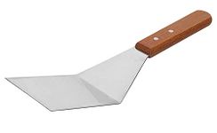 Sakoraware Stainless Steel Pizza Pastry Cake Tikki Server Lifter Turner Spoon Knife Shovel Spatula with Wooden Handle and Holes for Extra Oil Extraction (Big, 11 inch) Prime