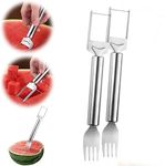 Upgraded 2-in-1 Stainless Steel Fruit Cutter, 2024 New Watermelon Fork Slicer Cutter Slicer Tool