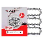E & S 3 Pack 18 Inch Chainsaw Chain .325" Pitch .063" Gauge 68 Drive Links Semi-Chisel Chain Saw Chains for Husqvarna, Poulan, Craftsman, Greenworks and More Chainsaw Brands