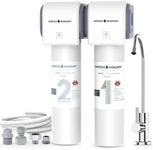 Weisswasser 0.01 μm Ultra Filtration Under Sink Water Filter System, Remove 99.99% of Contaminants, Tankless 4-Stage High Capacity, Easy Install and Filter Change, with Dedicated Faucet, WU2.SH01