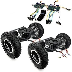 4WD Electric Mountain Skateboard Conversion Kit 4 Wheels Drive Off-Road Skateboard with LCD Display Remote