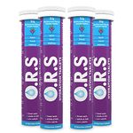 O.R.S Hydration Tablets with Electrolytes, Vegan, Gluten and Lactose Free Formula – Soluble Hydration Tablets with Natural Blackcurrant Flavour, 96 Tablets (Pack of 4 x 24)