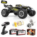 Hosim 1: 10 Brushless Rc Cars for Adults, Max 39+MPH Fast Remote Control Car for Boy, 4x4 High Speed Rc Truck All Terrains Off Road Rc Buggy Waterproof Hobby Grade Large Racing Toy Gift Monster Truck