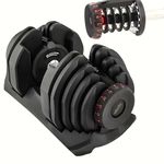 10-90 Lb Adjustable Dumbbell: Adjusts From 10-90 Lbs, 17 Adjustable Settings (Single Dumbbell)