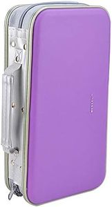 CD DVD Wallet, Wismart 96 Capacity Heavy Duty Sturdy DVD Storage Hard Shell CD Disk Holder DVD Case VCD Wallets Blu-ray Media Case Storage Holder Organizer Wallet,96 Capacity (Purple)