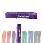 WODFitters Assisted Pull-Up Band - Resistance & Stretch Band - Durable with eGuide - Single Band Purple