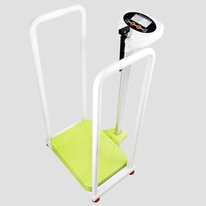 Armrest Electronic Medical Height and Weight Scale,20" L x 12" W x34 H, Up to 420lb Weight Capacity, 75” Height Measurement, LCD Display, USB Charging, Temperature Display