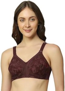 Triumph International Women's Non Padded | Wireless | Doreen 36C Deep Burgundy | Full-Coverage Big Cup Bra | Pack of 1