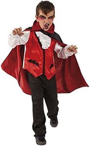 Rubies Costume del Conte Dracula per bambino, Abito con camicia bianca, gilet, mantello e pantaloni, Rubies ufficiale per Halloween, carnevale e compleanno