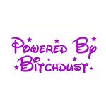 STICKER DAD Powered by DUST Vinyl Decal - Size: 7.9", Color: Purple - Windows, Walls, Bumpers, Laptop, Lockers, etc.