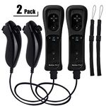 TechKen Motion Plus Remote Controller Compatible with Wii and Wii U|Include Wii Nunchuck and Motion Plus Inside