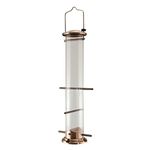 Woodlink NATUBE5 Audubon 4 Port Thistle Seed Tube Feeder, Brushed Copper