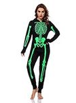 URATOT Women Skeleton Costume Glow 