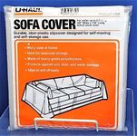 U-Haul Moving & Storage Sofa Cover (Fits Sofas up to 8' Long) - Water Resistant Plastic Sheet Couch Protection - 42" x 134"