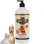 Medilogy Biotech Dog Shampoo Long Coat 1 Liters Ayurvedic White Color For Shiny Luxurious Smooth Healthy Coat Texture