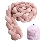 KOGITI 4 Knitted Cushion Soft Knot Pillow Handmade Braided Cushion Decor for Home Decor and Furniture Decoration (Light Pinkish Brown,39.3 Inch)