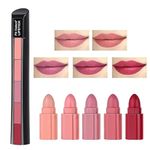 BANIRA Cosmetic Matte 5 Lipstick in 1, Matte Finish (NUDE Edition 002)