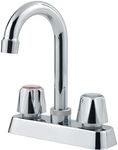 Pfister Pfirst Series Polished Chrome Kitchen Faucet with 2 Knobs, High-Arc Kitchen Sink/Bar Sink Faucet, Transitional Home Décor, 2-Handle Kitchen Faucets