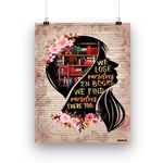 EKDALI Books Into The Library Vertical Poster, Girl Love Books Vintage Wall Art, Book Lover, Book Dictionary Poster,Retro Vintage Tin Sign, Wall Metal Signs Posters for Home Kitchen Dine