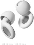 Mldnld Ear Plugs for Noise Reduction– Super Soft, Reusable Hearing Protection in Flexible Silicone for Sleep, Noise Sensitivity & Flights-8 Ear Tips in XS/S/M/L–27dB Noise Cancelling(White)