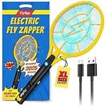 Fly-Bye - Electric Fly Zapper (XL) 4000V, USB Rechargeable, LED Light – Fly Killer Electric Swatter for Home