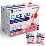 Quick Slim Meal Replacement Shake for Weight Loss, 30 Servings, 20g Protein, 27 Vitamins & Minerals, Dietary Fiber, Low Carb, Gluten Free (Strawberry Cream)