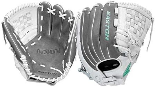 Easton | FUNDAMENTAL Fastpitch Softball Glove | 12" | RHT | Infield/Pitcher Pattern | Split Woven Web | FMFP12