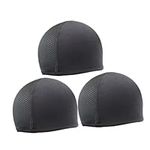 PACKOVE 3pcs Cooling Skull Cap Motorcycle Helmets Motorcycle Lining Cycling Skull Cap Inner Cap Black