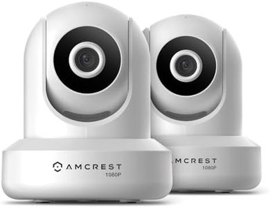 Amcrest Pack of 2, ProHD 1080P WiFi/Wireless IP Security Camera IP2M-841 Pan/Tilt, 2-Way Audio, Optional Cloud Recording, Full HD 1080P 2MP, Super Wide 90° Viewing Angle, Night Vision (White)