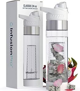 Infusion Pro 24 oz Fruit Infuser Water Bottle with Flavor Infuser and Flip Top Lid : Insulated Sleeve & Fruit Infused Water eBook : Bottom Loading Water Infuser for More Flavor : Unique Gift Idea