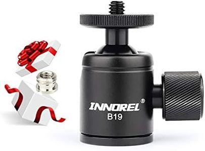 Mini Tripod Ball Head-INNOREL B19,2022, 360 Degree Rotating Panoramic CNC Ballhead with 3/8" to 1/4" Adapter,max Load 3kg for Phone/DLSR Camera/Mini Holder,12-Month Warranty