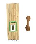 Kabi Aggro® Bamboo Sticks for Plants Support (Pack of 20 Piece) Height 4 Feet with Jute Rope 100 feet/Plant Support Sticks Height Sticks 4Feet