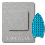 Wool Pressing Mat Set – Wool Ironing Mat for Quilting and Sewing with Silicone Iron Rest Pad Heat-Resistant Ironing Mat for Tabletop Quilters Large Pressing Surface for Precision Work