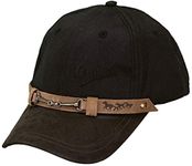 Outback Trading Company Unisex 1482 Waterproof 6-Panel Breathable Cotton Oilskin Equestrian Baseball Cap - One Size, Black, One Size