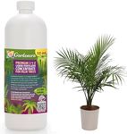 Premium Liquid Palm Tree Plant Fertilizer - 3-1-2 Concentrate for Indoor Plants and Flowers by Gardenera | Organic Plant Food for Palm Trees - 32oz