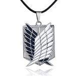 RVM Jewels Women's Anime Attack on Titan Shingeki no Kyojin Badge Pendant Necklace (Blue)