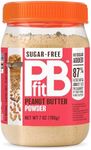 PBfit Betterbody Foods Sugar-Free All-Natural Peanut Butter Powder 198g (7 oz), Peanut Butter, 7 Oz