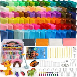 Ixiaoyoo Polymer Clay 88 Colors, Modeling Clay DIY Starter Kit, Oven Bake, Non-Toxic, Non-Sticky, Ideal for Kids & Artists