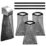 3pcs Dryer Lint Bag, Dryer Lint Bag Catcher with 3 Magic Adhesive Dryer Vent Lint Catcher Bag Indoor Vent Lint Catcher for Capturing Lint & Dust (Black)