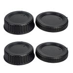 Camera Body Cap & Rear Lens Cover for Nikon D90 D80 D850 D800 D780 D750 D7500 D7200 D7000 D5600 D5200 D3500 D3300 kit Nikon AF/AF-S/AF-P Lens.(2 Pack)