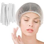 The Divine Exports Stretchable Disposable Non-Woven Unisex Bouffant Caps for Surgical, Restaurants, Cooking & Home Use, Free Size (Pack of 100, White)