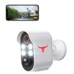 Guggre 1080P Security Camera Wireless, AI Human Detection, PIR Motion Detection, 2.4GHz Wi-Fi Support, 2-Way Talk, Color Night Vision, Outdoor Surveillance Bullet Cam