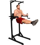 TRY & DO Pull Up Tower, Free Standing Pull Up Bar, Multi-Function Strength Training Dip Station, Adjustable Home Gym Power Tower, 600LBS