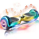 WEELMOTION Chrome Lemon Hoverboard, 6.5 inch shining wheels with vibrating Lights and music speaker, UL2272 Certified with free carry bag, Color Lemon